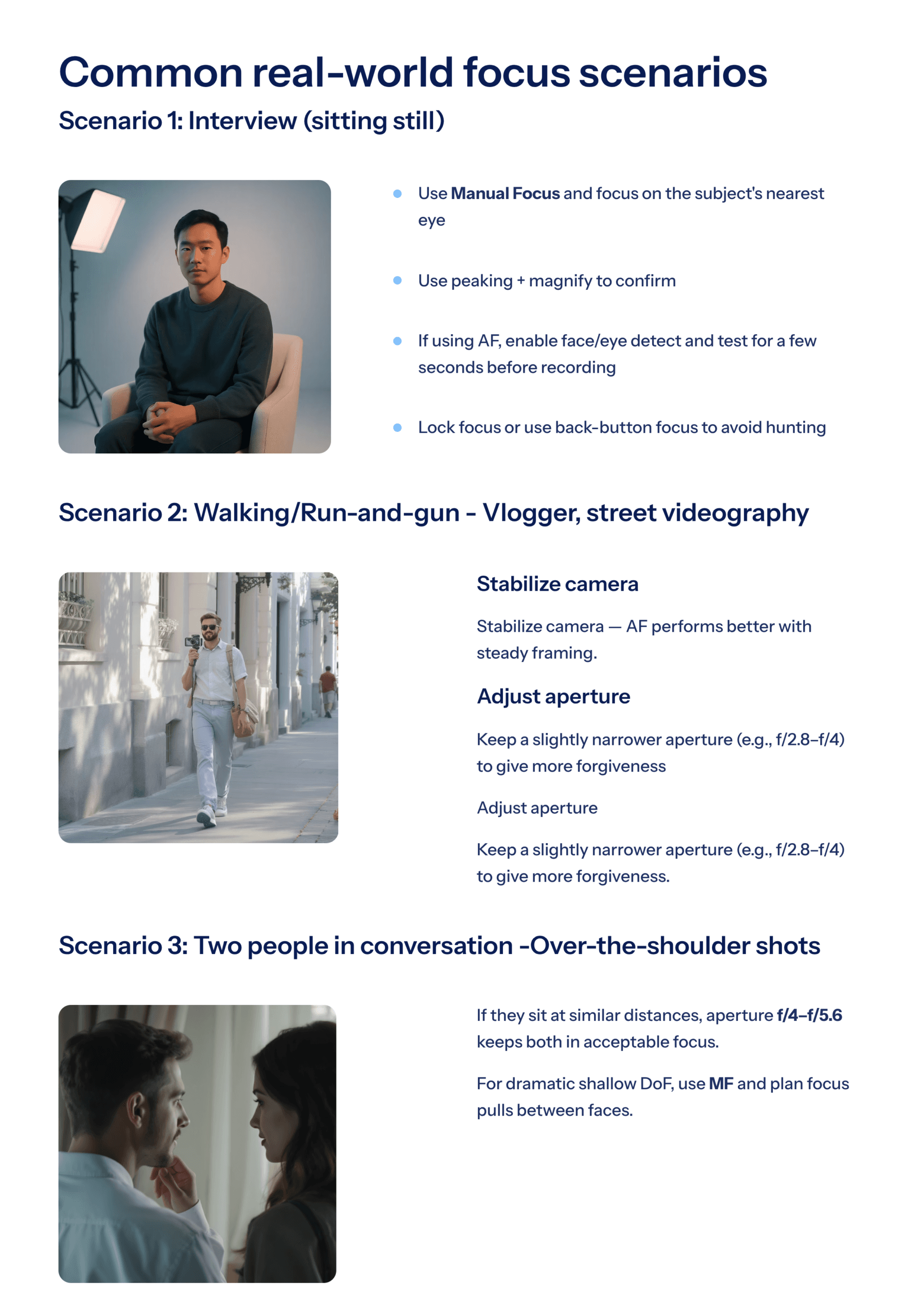 Videography Settings: The Complete Manual Guide