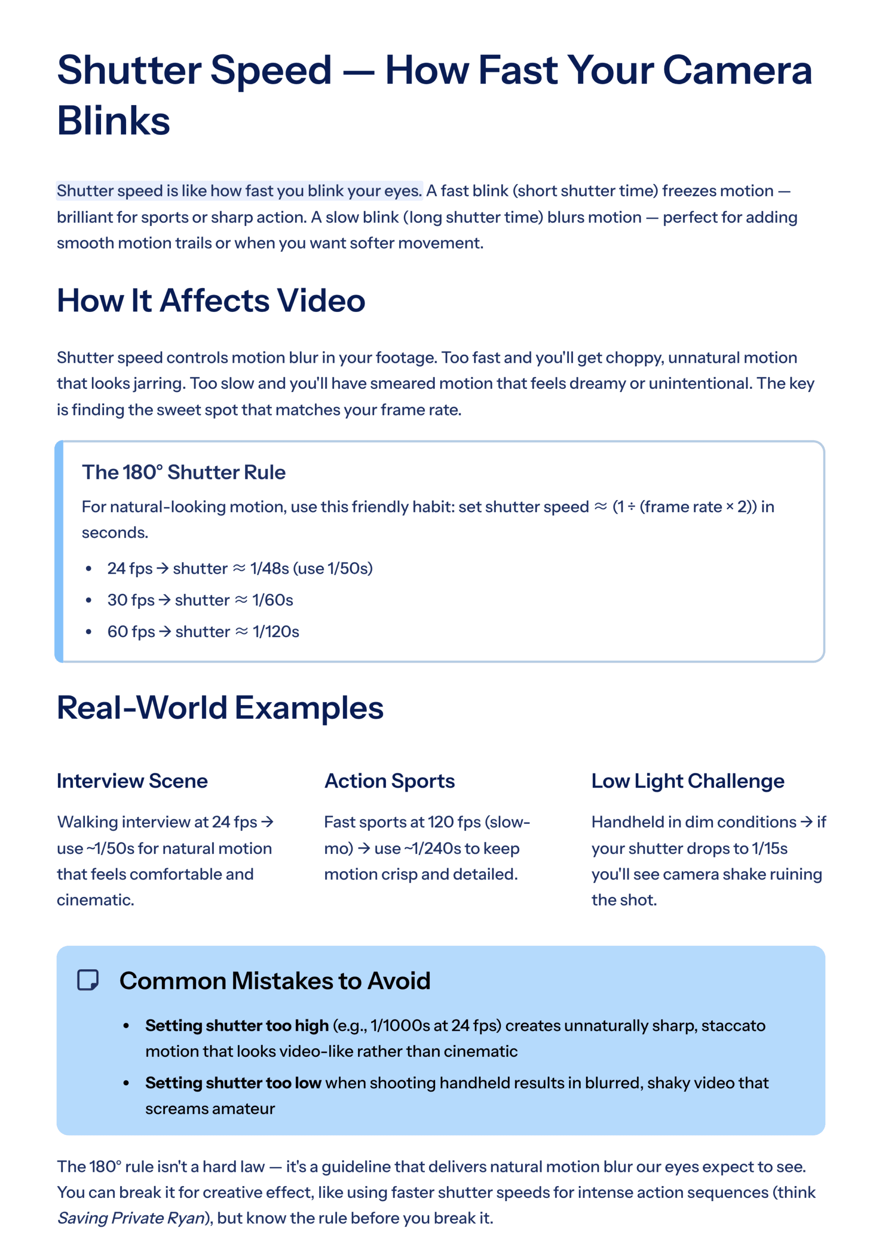 Videography Settings: The Complete Manual Guide